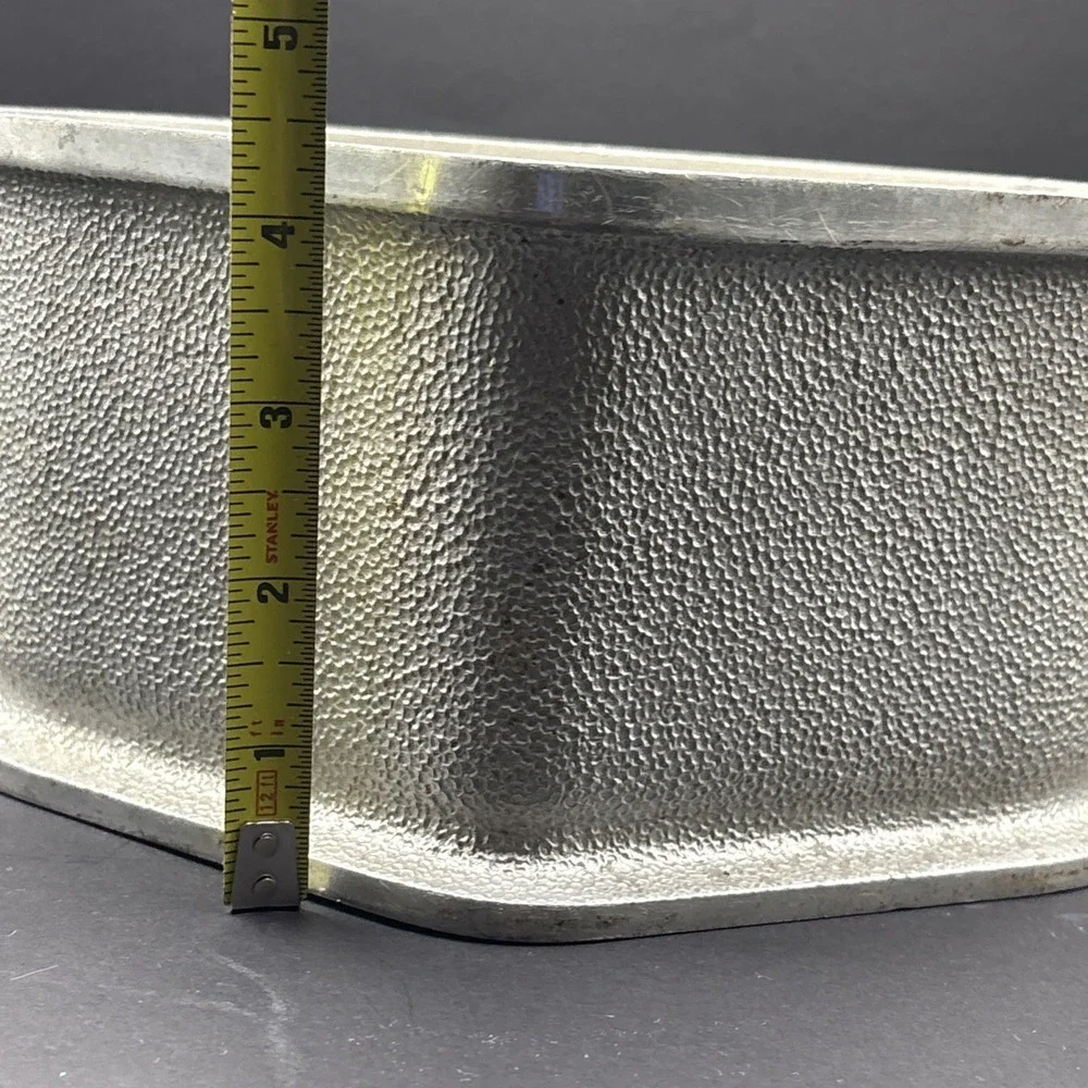 Vintage Pewter-Look Metalware Lot - Guardian Service Pot & Duratale Platter